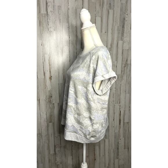 Jane and Delancey Women's Camo Pullover Top Gray Size Large Casual‎ - Picture 5 of 6